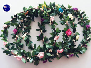 Women Girl Flower Fairy Boho Bridal Simple Beach Tiara Crown hair headband Garland