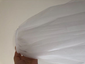 Women Cream / White Bride Hens Night Wedding Hair Head Veil WITH COMB Accessory