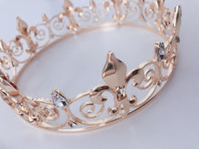 King Queen Round Proper Tiara – Royal Crystal Crown for Party & Special Occasions