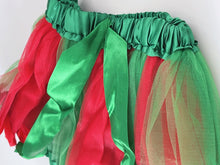 Girls Kid Green Red Christmas Tutu Lace Tulle Petti Ballet Costume skirt 3-12