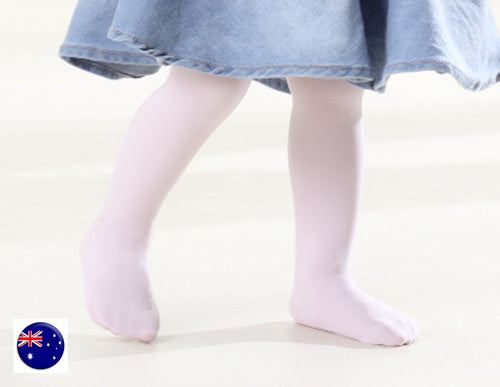 Girls Baby Kids Toddlers Basic Solid White Bottoms Tights Stockings 0-4 Year