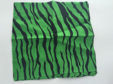 Women Men Retro Hip hop Cotton biker dance Paisley Bandana Hair Headband Wrap Green Zebra