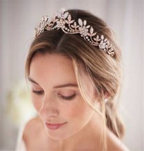 Women Bride Wedding Crystal Rose Gold Or Silver Proper Prom Tiara Party Crown