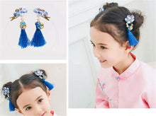 Girls Kids Children Chinese Japanese QIPAO Kimono Han Costume match hair Clips