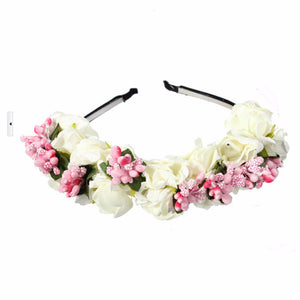 Women Flower Girl Fairy Wedding Festival Party hair head headband band Hoop