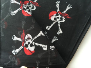 Halloween Party Skull Skeleton Pirate Black Scarf Hair head band Wrap Bandana