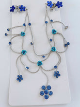 Girl Belly Dance Princess Flower Girl Forehead Hair Chain Tassel Clip Accessory Blue