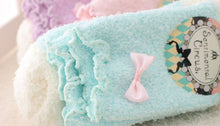 Women Girl Fancy Retro Fluffy frilly princess thermal Fleece warm Short Socks