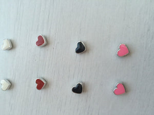 1PAIR Women Teen Fake MAGNETIC Heart star NO Piercing ear Hole studs Earrings