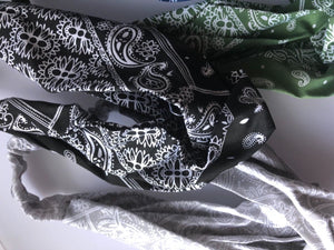 Women Girl Retro Twist cross Hip hop dance Paisley Bandana Hair Headband Scarf