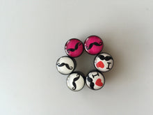 Lady Women Beard Mustache Magnetic Fake Earrings clip on no ear piercing hole