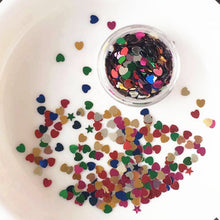 Women Glitter Heart Star Face Eye shadow Nail sequins Festival Tattoo makeup pot Colorful Heart sequins