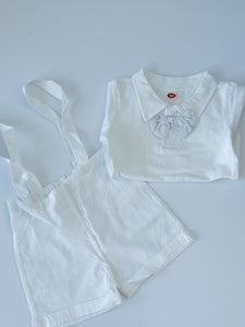 Boy Baby Children Short Sleeves Wedding Formal Romper Shirt Pants Outfits suits
