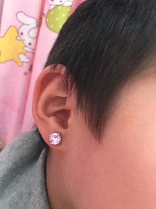 Women Lady Teen MAGNETIC Crystal cubic NO Piercing Fake ear Hole Studs Earrings