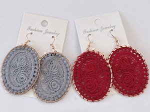 Women Retro Ethic Embroidery Crochet Boho Bohemian Hook dangle Ear Drop Earrings