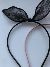 Women Girl Mini Small Bow Bunny ear lace wire Party Hair Band headband Hoop