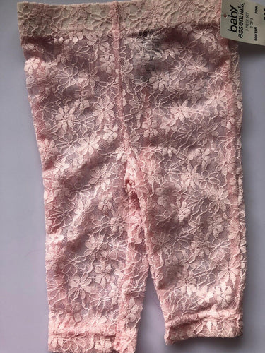 BABY TODDLER GIRL Kids Children Embroidery LACE Pants Leggings Bottoms LIGHT PINK 3M