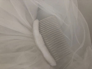 Women Cream / White Bride Hens Night Wedding Hair Head Veil WITH COMB Accessory