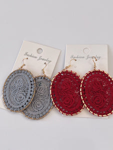 Women Retro Ethic Embroidery Crochet Boho Bohemian Hook dangle Ear Drop Earrings