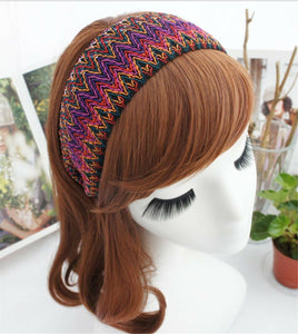 Women Retro Hippie BOHO Wide Hair Band Head Band Headband Bandana Style Hoop