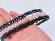Women Lady Girl Bling Shiny Crystal look Bead Party Headband Hair Head Band Hoop