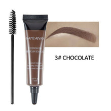 AU Waterproof Eyebrow Tattoo Lasting Liner Tint Liquid Gel Cream Tube Brush