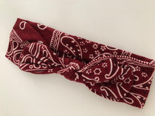 Women Girl Retro boho Hiphop Paisley Bandana Hair Band Bow knot Cotton Headband