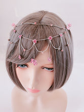 Girl Belly Dance Princess Flower Girl Forehead Hair Chain Tassel Clip Accessory