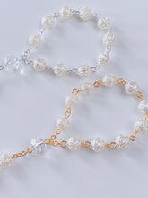1x Christening Baptism Cross Angel Rose Rosary Bracelet Beads Wrist band Favors