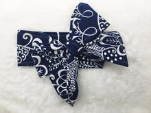 Baby Girl Kid Boho Retro BIG bow knot 80' 70' cotton Hair head band Bandana tie