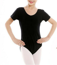 Girl Children Cotton Short Sleeves Ballet Jazz Dance Skate Gymnastics Leotard