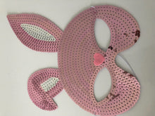 Women Girl Sequins Shine Bling bunny Rabbit Easter Party Fancy Eye Face Mask
