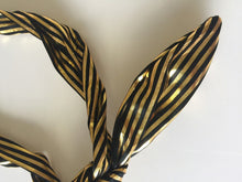 Women Girls Leather Metallic Look Rock star bunny ear Party Hair head band