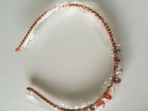 1x Women Girl Lady Colorful Crystal Beads Rhinestone Look Headband Hair Band