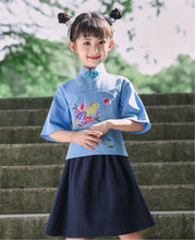 Kid Girl Chinese Asian Traditional QIPAO Costume Han Bunny Dress Skirt Top Set