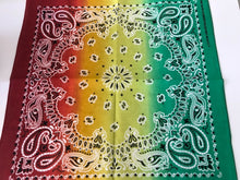 Women Girl Retro Rainbow Colorful Paisley Cotton Bandana Hair Headband Wrap