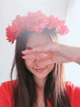 Women Fabric Flower Boho Party festival Crown hair head band headband Garland