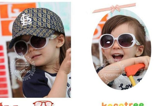 Children Boys Girls Kids cool Fashion sun beach UV 400 protection sunglasses white