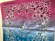 Women Girl Retro Rainbow Colorful Paisley Cotton Bandana Hair Headband Wrap