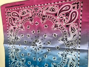 Women Girl Retro Rainbow Colorful Paisley Cotton Bandana Hair Headband Wrap