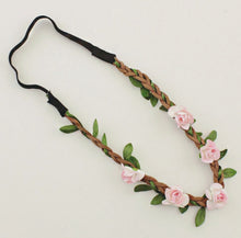 Women Girl Flower Fairy Bohemian Braid Beach Tiara Crown Suede hair headband