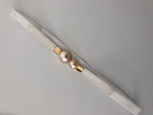 Women Gemstone Pearl Retro Elastic Stretchy Dress Narrow Slim Waist Belt Band