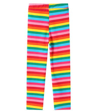 Girls Children Rainbow Colorful Striped Multi-color Cotton Party Pants leggings