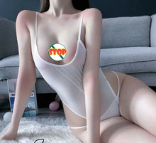 Women Lady Sexy Open Crotch Sheer Strap Chemise Body Leotard Underwear Bodysuit