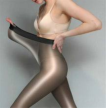 Women Sexy High Gloss Oil Shine Glossy Pantyhose Stockings Tights 60D Plus Size Black