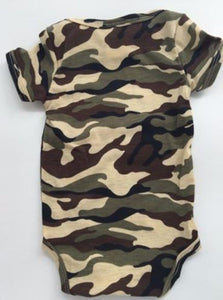 Boy Kid Baby Army Military Party Cotton Camouflage Green Camo Romper Bodysuit