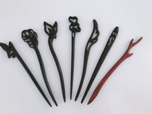 1x Women ebony wooden Oriental Updo Bun Styling boho hair Pin Stick Chopstick