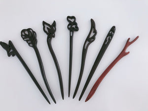 1x Women ebony wooden Oriental Updo Bun Styling boho hair Pin Stick Chopstick
