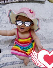 Baby Girl kids Children Rainbow Multi-colored Striped cotton Summer Strap Dress