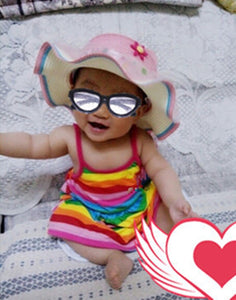 Baby Girl kids Children Rainbow Multi-colored Striped cotton Summer Strap Dress
